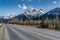 Road and Three Sisters mountains