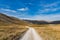 Road till horizon, rural stepe and curvy hills,Bosnia