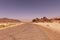 The road in the Timna park.  located in the south of Israel near Eilat.