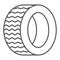 Road tire thin line icon. Auto wheel vector illustration isolated on white. Car part outline style design, designed for