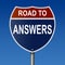 Road to Answers sign