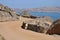 Road to the camp site on Shark Island, Luderitz