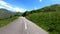 On the road to col d`Aubisque in french Pyrenees mountains