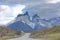 The road to Cuernos del Paine in national park of Torres del Paine in Chile