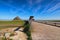 Road to famous Mont Saint Michel abbey. Normandy, France.