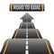 Road to goal abstract way to success, achievement new opportunities