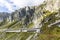 Road to Gotthard pass in Switzerland