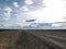 Road to the horizon, rural area in Patagonia