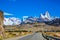 The road to majestic Mount Fitz Roy