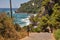 Road to Mirtiotissa beach. Corfu island, Greece
