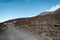 The road to Mountain Etna volcano in Sicily, Italy. The biggest active volcano in Europe