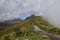 the road to the mountains in the vicinity Rucu Pichincha volcano, Andes mountains. Pichincha Volcano. Quito