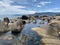 The road to a natural pool in Ilhabela island in Brazil