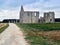 Road to an old cathedral on Island de Re