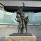 \\\'The Road to Omaha\\\' by sculptor John Lajba at the entrance to Charles Swab Field in Omaha.