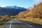 On the road to Peak of Mount Cook Aoraki in New Zealand