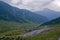 A road to South Ossetia near the Roks tunnel