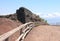The road to the top of Mount Vesuvius, near the crater. Italy.