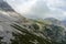 The road to Tre Cime di Lavaredo, Dolomites, at summer