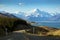 Road towards Aoraki Mount Cook