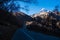 Road towards the Kazbegi mountain range in Mtskheta, Georgia