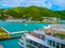 Road Town, Tortola, British Virgin Islands - February 06, 2013: Cruise ship Mein Schiff 1 docked in port