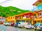 Road Town, Tortola, British Virgin Islands - February 06, 2013: Street landscape of the city Road Town in Tortola in the