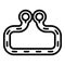 Road track icon outline vector. Racetrack circuit