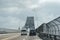 Road traffic on the bridge of the americas entrance to the panama canal in the west of panama city panama