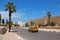 Road traffic near old stronghold in Medina quarter in Sousse, Tu