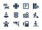 Road traffic related icon set