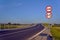 Road with traffic signs