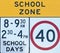 Road Traffic Signs, School Zone.