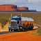 Road train in the Australian