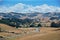 Road travels across rurual California landscape