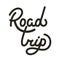 Road trip ink pen calligraphic vector lettering