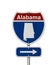 Road trip to Alabama sign