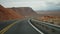 Road trip to Grand Canyon, Arizona USA, driving auto from Utah. Route 89. Hitchhiking traveling in America, local