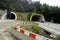 Road tunnel on the motorway