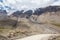 Road turn to Barskoon pass. Kirgizstan