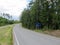 Road from Vaaksy to Sysma in Finland