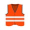 Road vest icon, flat style