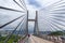 Road view of Tsing Ma Bridge in Hong Kong, China with copy space