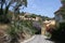 Road through village in France