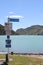 Road and warning signs, Okiwi Bay, New Zealand