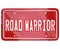 Road Warrior Words License Plate Business Traveler Salesperson