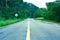 Road Way Asphalt Straight Yellow Line Sky Forest Background