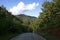 Road Way Concrete Straight Mountains Clouds Landscape