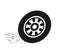 Road wheel spin icon