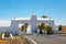 Road with white entry gate, Lanzarote Spain